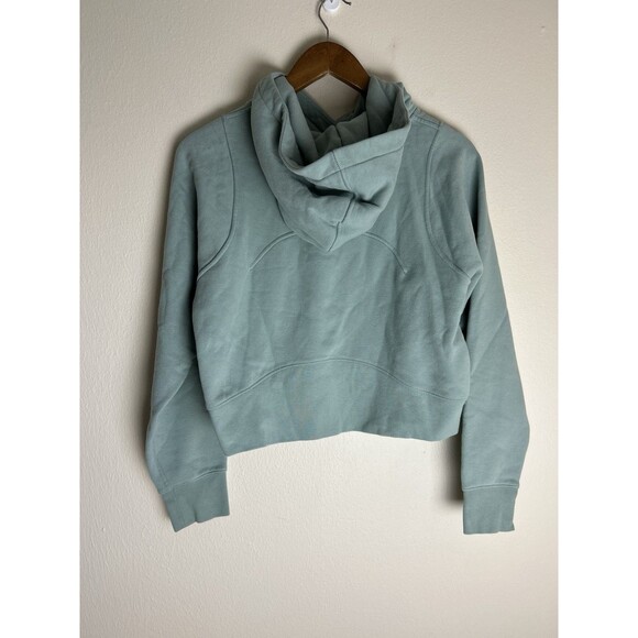 Lululemon 6 Loungeful Cropped Hoodie Blue Color Sweatshirt Pullover Crop - Picture 2 of 4